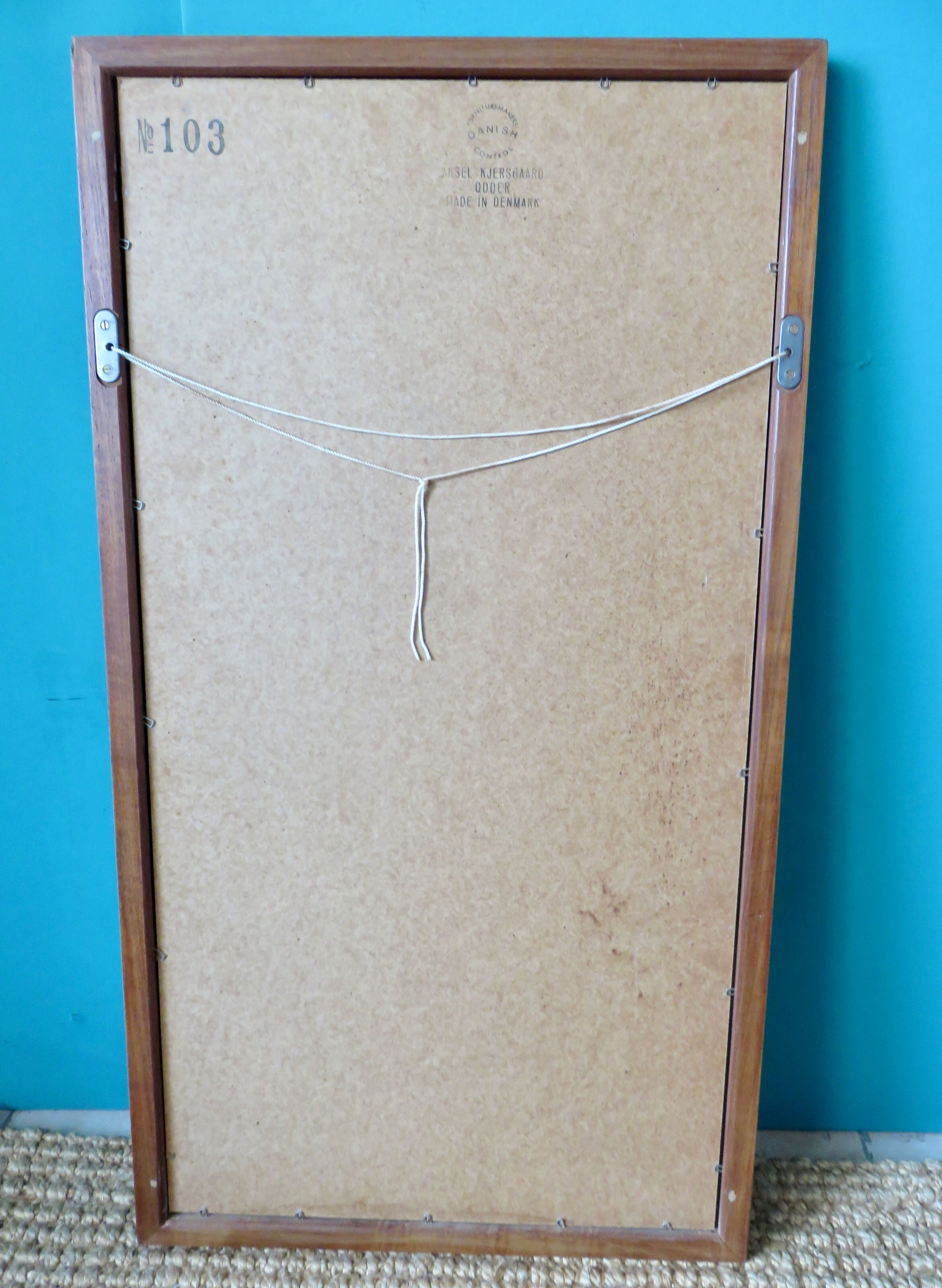 Teak mirror by Aksel Kjersgaard. Denmark 1965