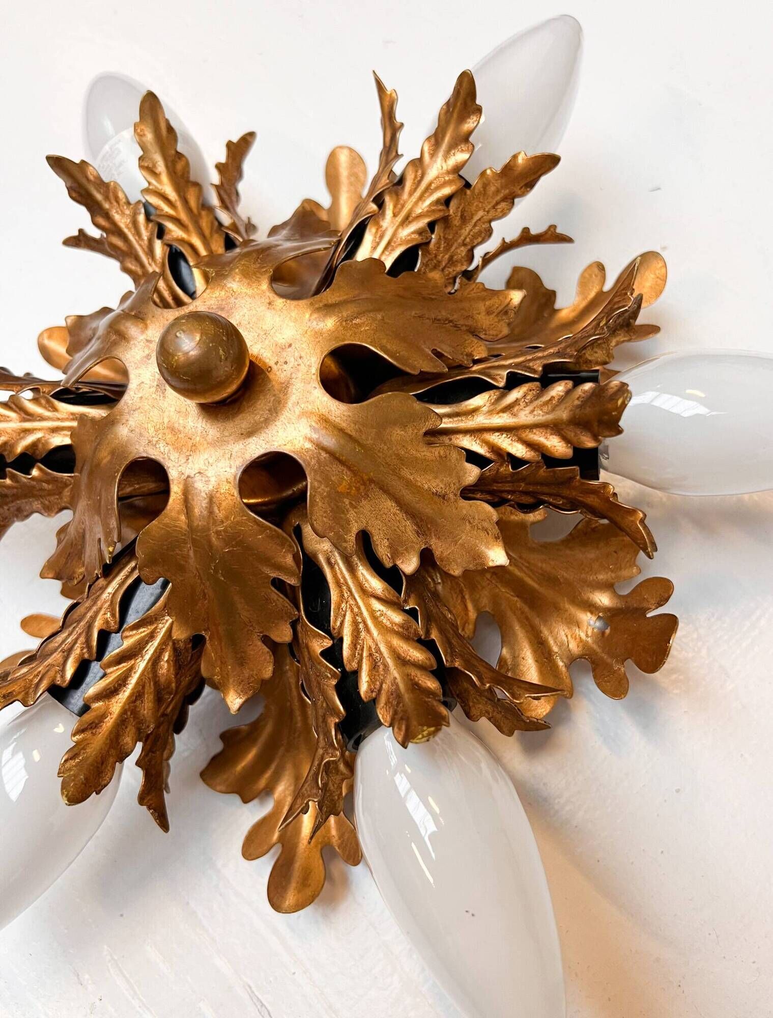 Florentine ceiling or wall lamp attributed to Banci Firenze, 1960s