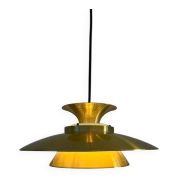 Lampe vintage danoise en or - pendentif multicouche