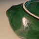 Green earthenware leaf dish – Sarreguemines France, circa 1955