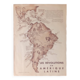 Vintage poster of the revolutions of South America