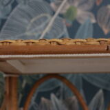 Rattan and bamboo shelf Years 60-70 revamped