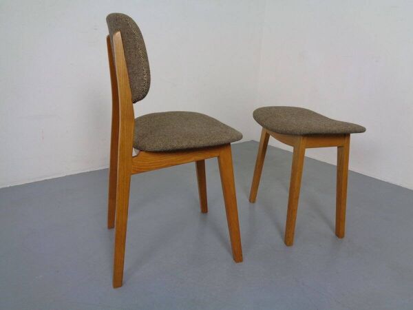 Set of Beech Chair & Stool, 1960s