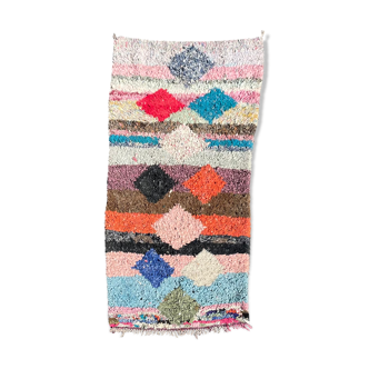 Tapis moderne berbère boucherouite 105x215 cm