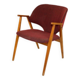 Fauteuil scandinave en hêtre, Suède, 1960