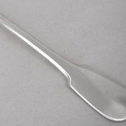Christofle Cluny, 8 table forks, 20.5 cm, silver-plated metal, excellent condition.
