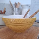 Mustard yellow salad bowl