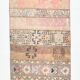 Tapis Runner Vintage Patchwork, Motifs Tribaux, Tons Pastel & Terre, 66x265 cm