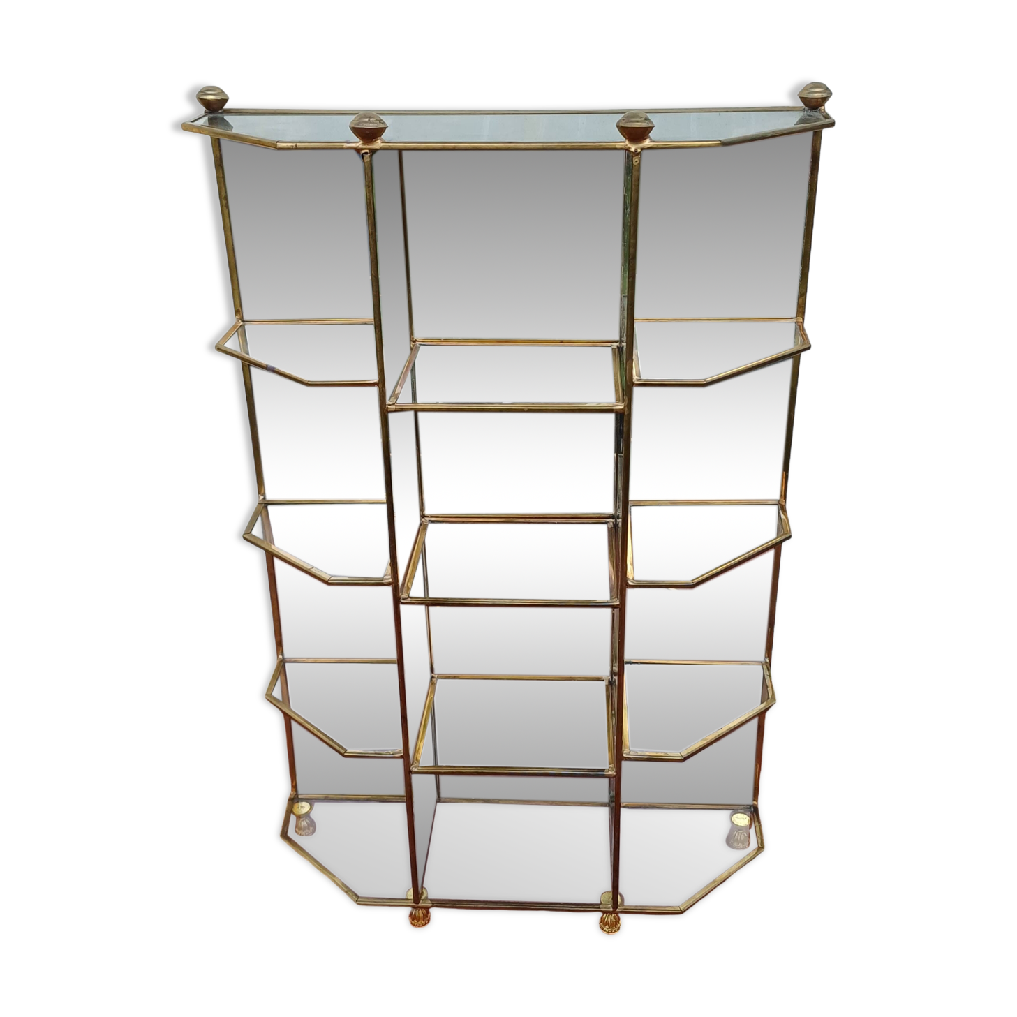 Vitrine Laiton , Verre et Miroir