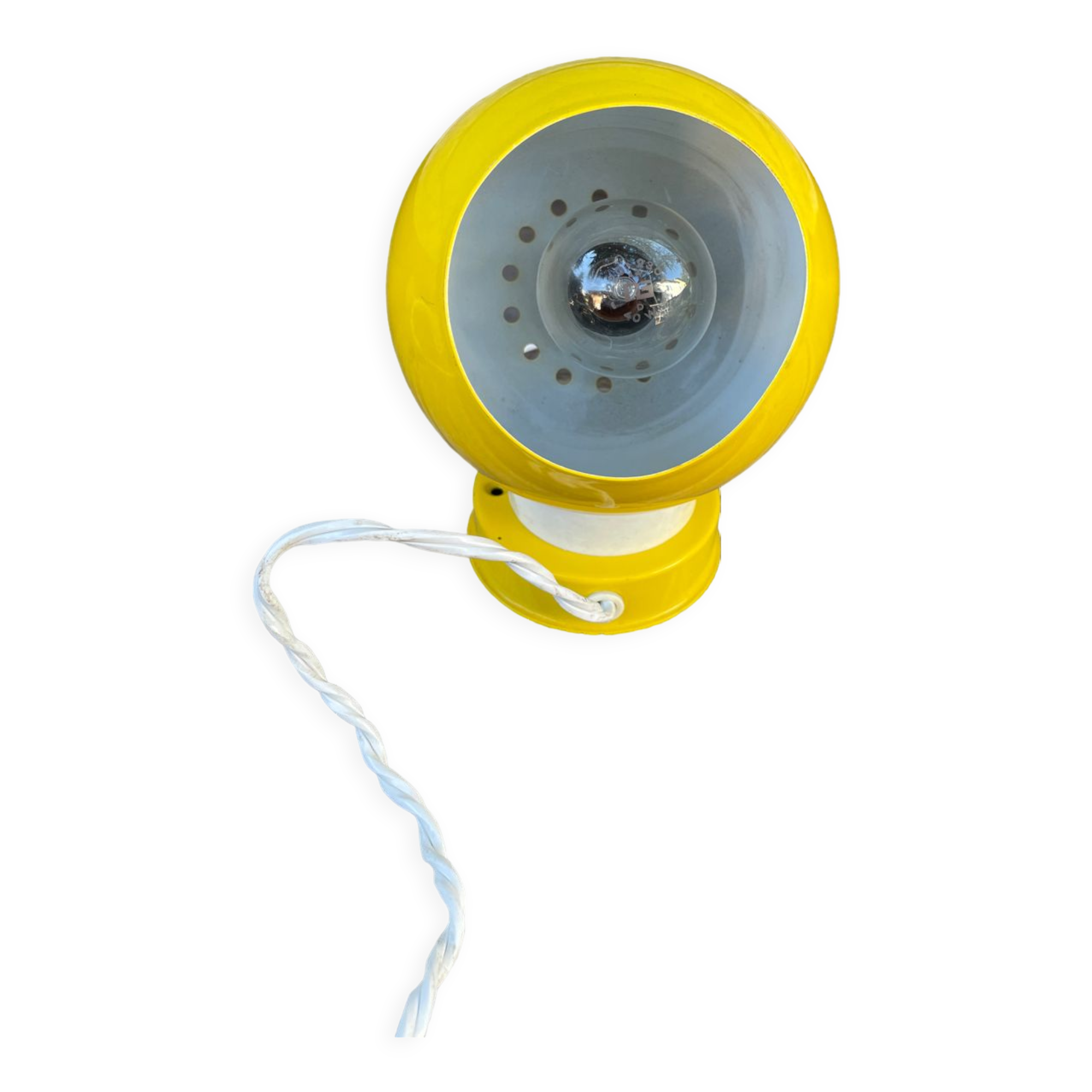 Magnetic wall lamp enamel yellow abo 1960