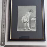 Original photogravure on glossy paper, Model in stockings and shoes 1900