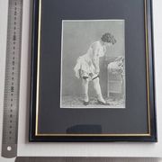 Original photogravure on glossy paper, Model in stockings and shoes 1900