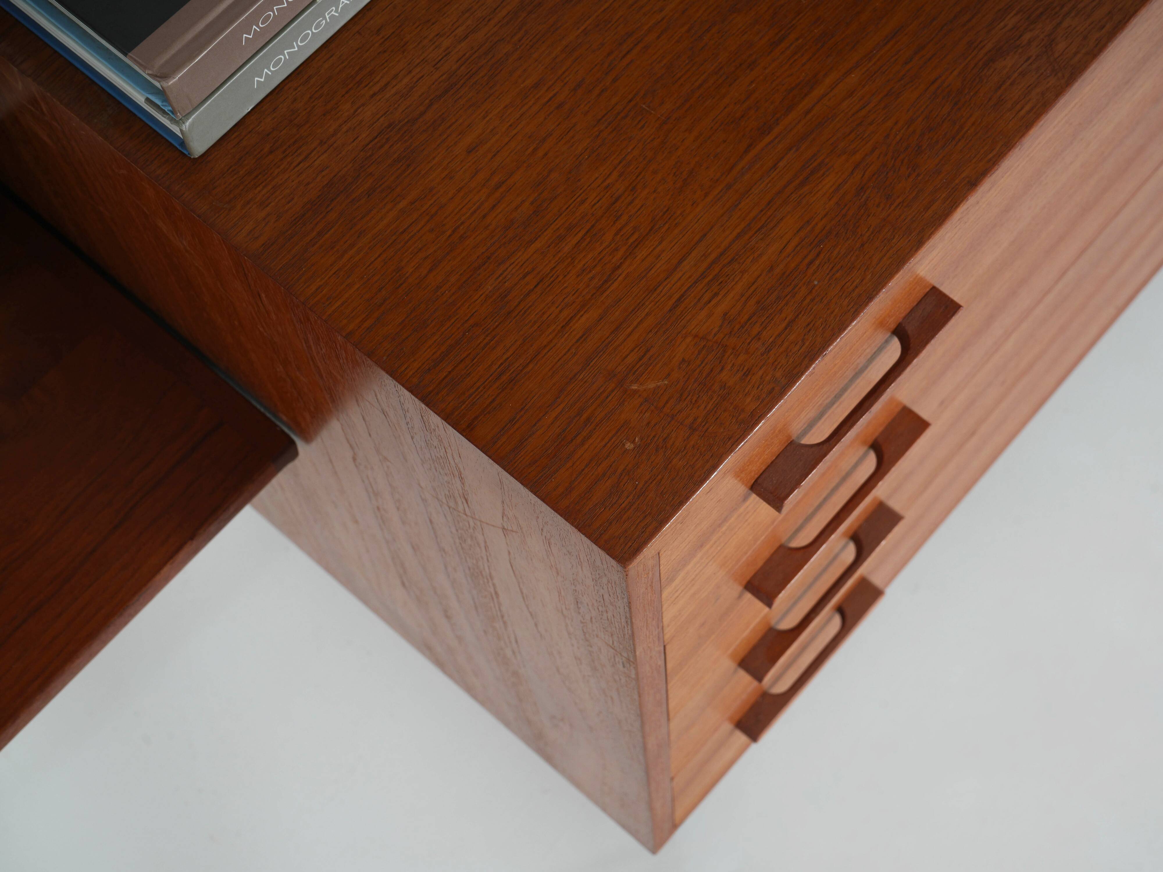 Modular shelving Kai Kristiansen, teak veneer, Danish design 1960s