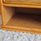 Pair of vintage rattan bedside tables from the 1970s.