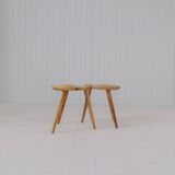 Pair of sculptural mid-century stools in pine by Norsk Husflid 1960s Norway