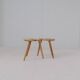 Pair of sculptural mid-century stools in pine by Norsk Husflid 1960s Norway