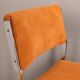 Pair of 80s vintage chairs velvet orange Italian design