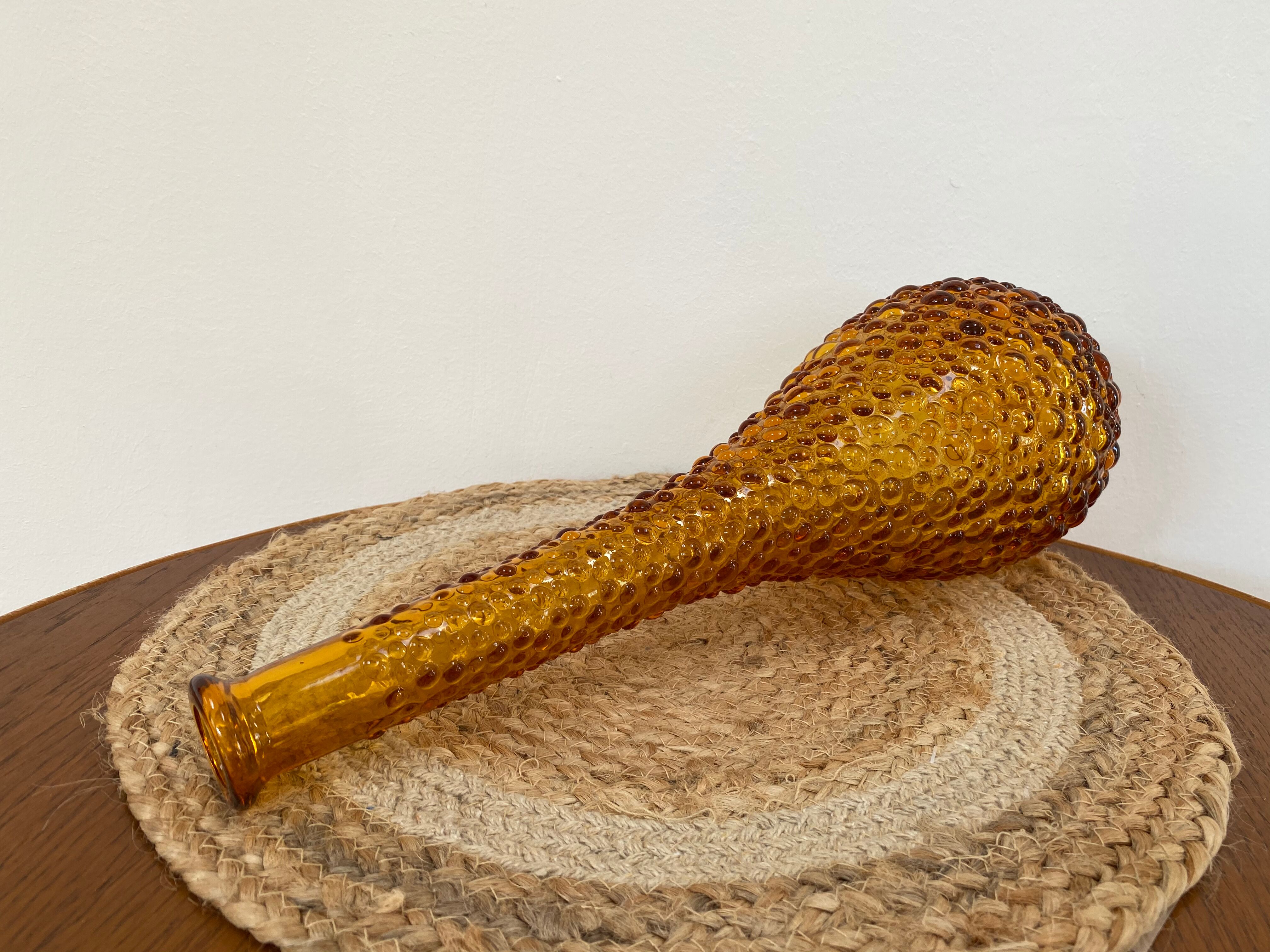 Carafe ambrée italienne d’Empoli