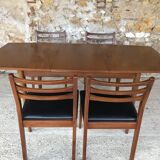 Scandinavian extension teak stretch table in butterfly ephardt by Meredew circa 60's