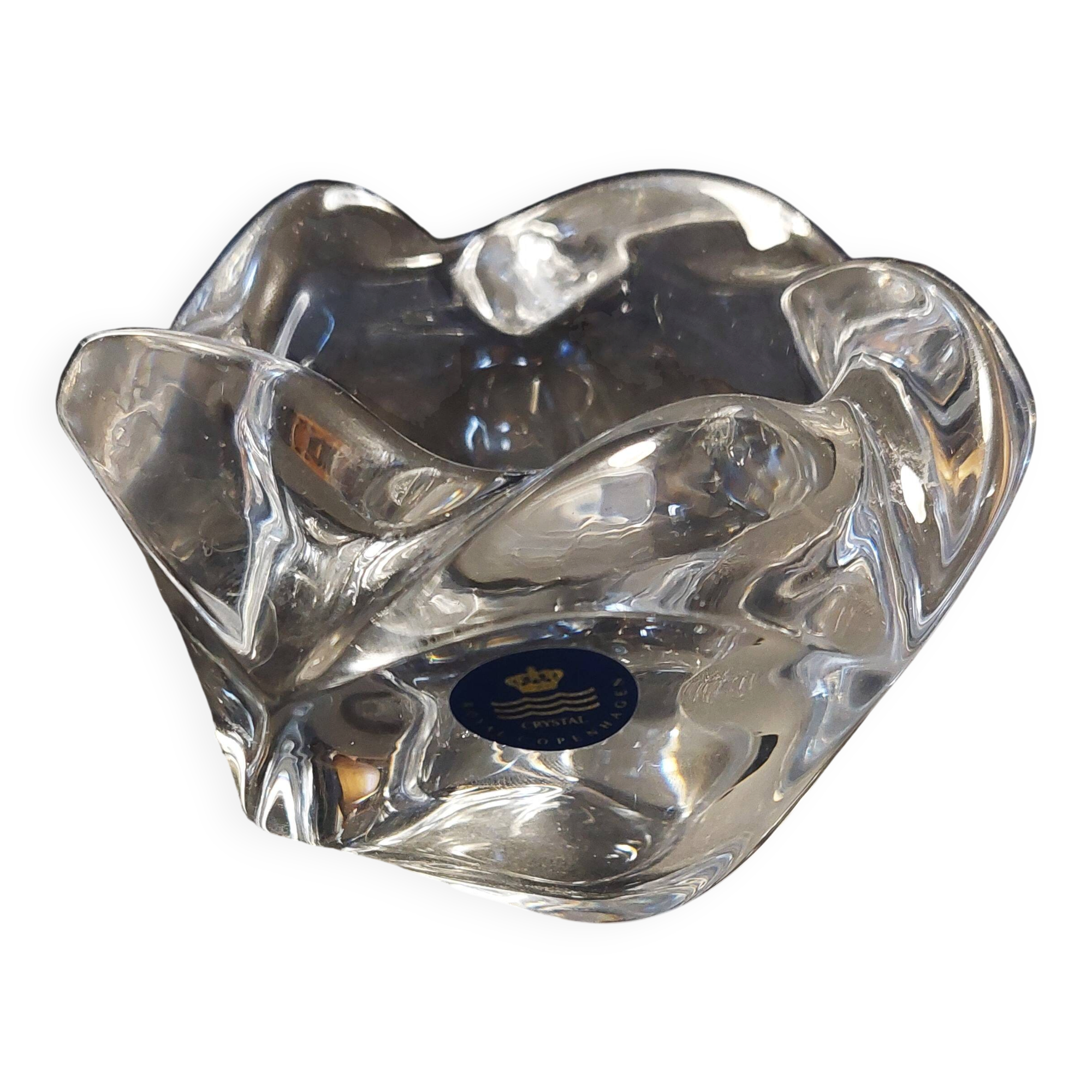 Vintage crystal candlestick Royal Copenhagen