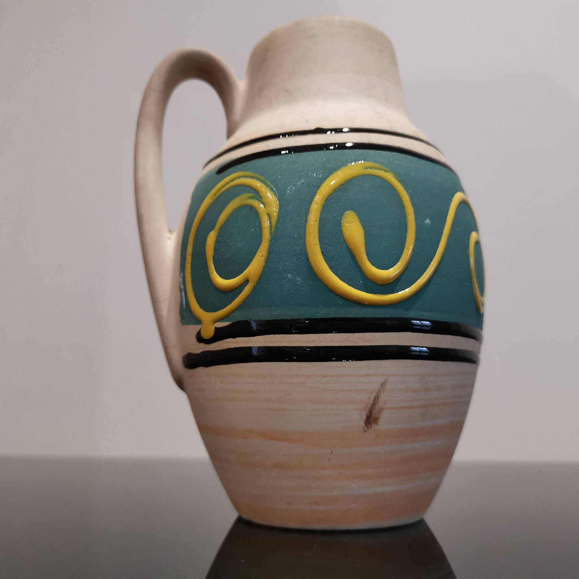 Ceramic W. Germany 474-16 small pitcher vase Retro design vintage 60/70