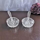Pair of salters with serving spoons glassware from LUXHEM 50s