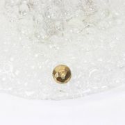 1 of 4 large round glass ice Murano ceiling lights by Hillebrand, Germany, 1970s.