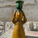 Picasso terracotta candle holder