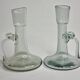 Pair of blown glass candlesticks, 13 cm