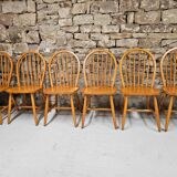 Lot de 6 chaises danoises à barreaux