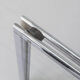 80s Chrome cross framed dining table glass table top