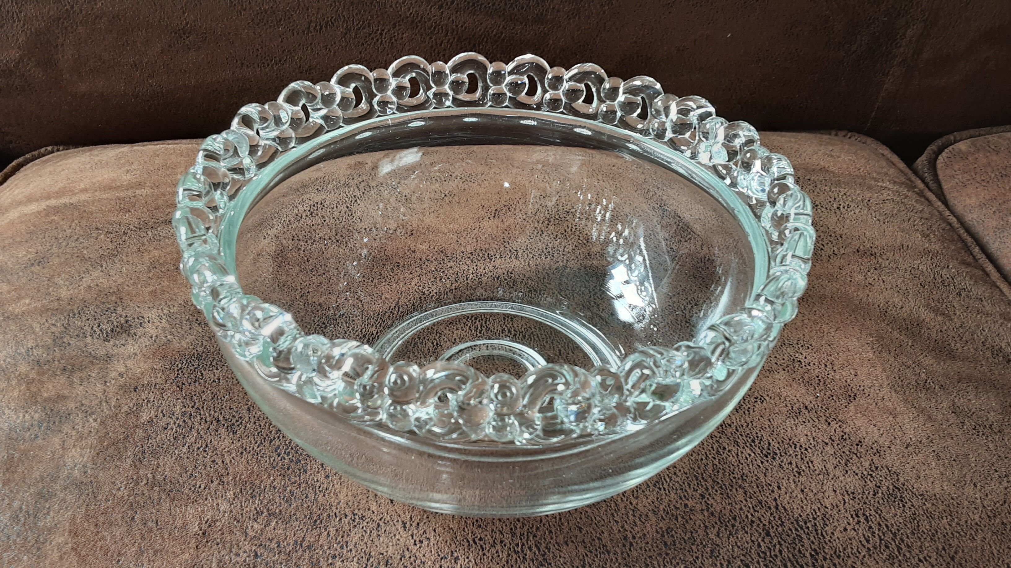 Crystal salad bowl