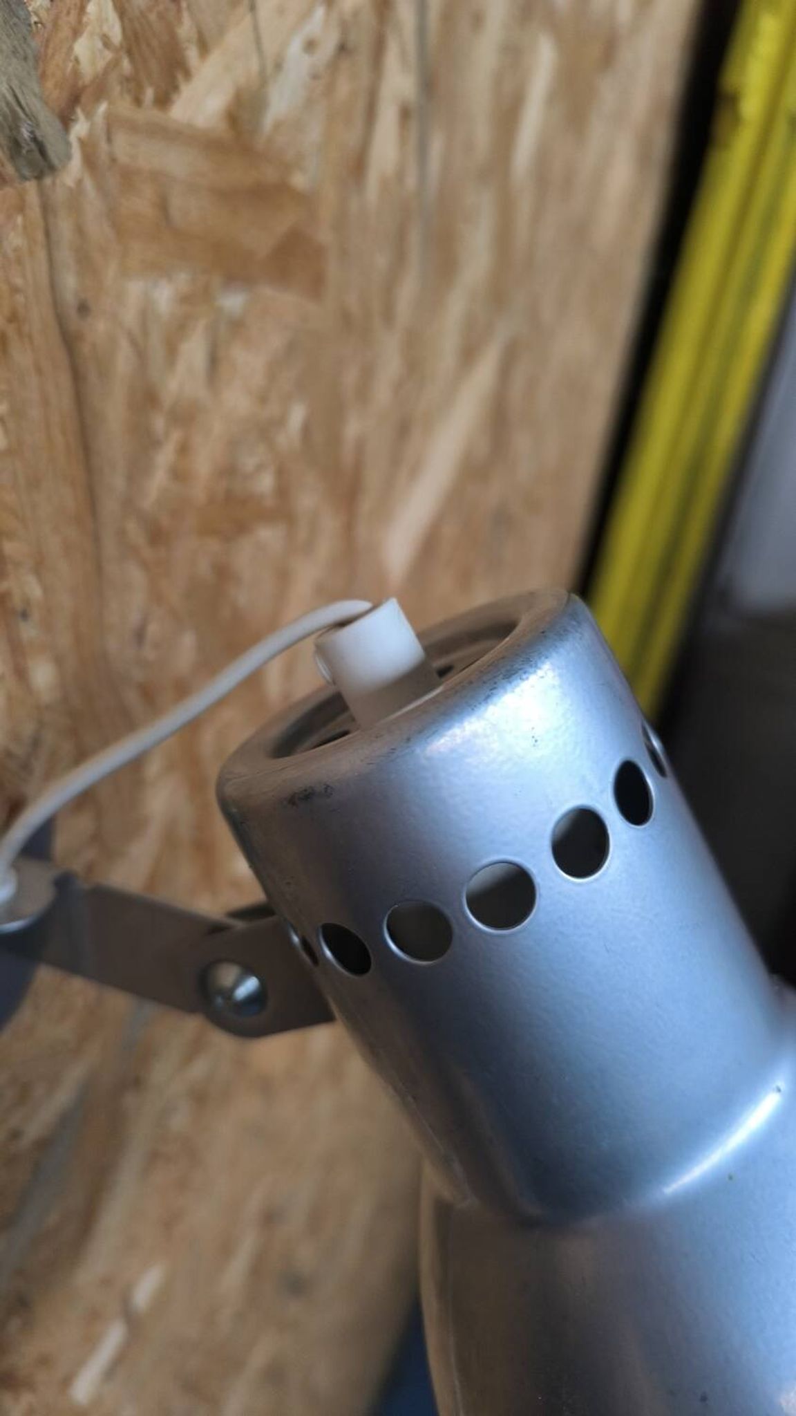 Vintage brushed aluminum wall light
