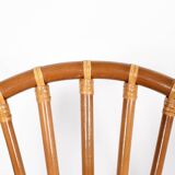 Set of 4 rattan armchairs