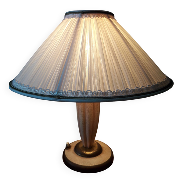 Lampe vintage des années 40 avec son abat-jour plissé