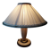 Vintage lamp from the 1940s with its pleated shade.
