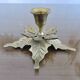Flower candle holder, in gilded brass 60s 70s