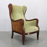 Danish mid-century wingback armchair by Frits Henningsen, 1950s