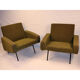Pair of armchairs by Joseph André Motte, model 743 edited by Steiner 1950