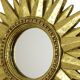 Petit miroir solaire doré Sunburst en plastique 30 cm