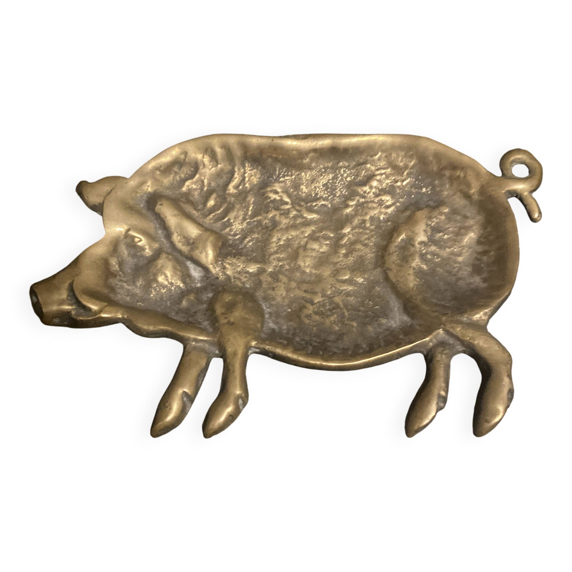 Antique brass ashtray