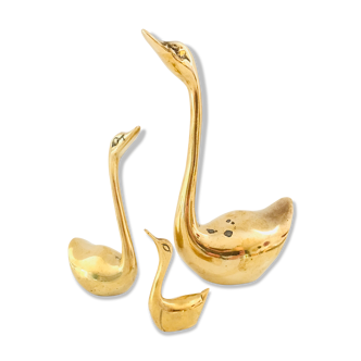 Vintage brass swan lot