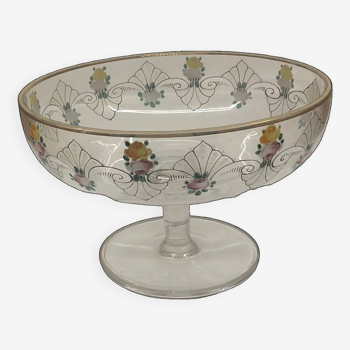 Coupe en verre émaillée