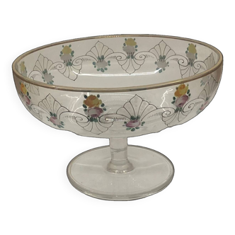 Coupe en verre émaillée