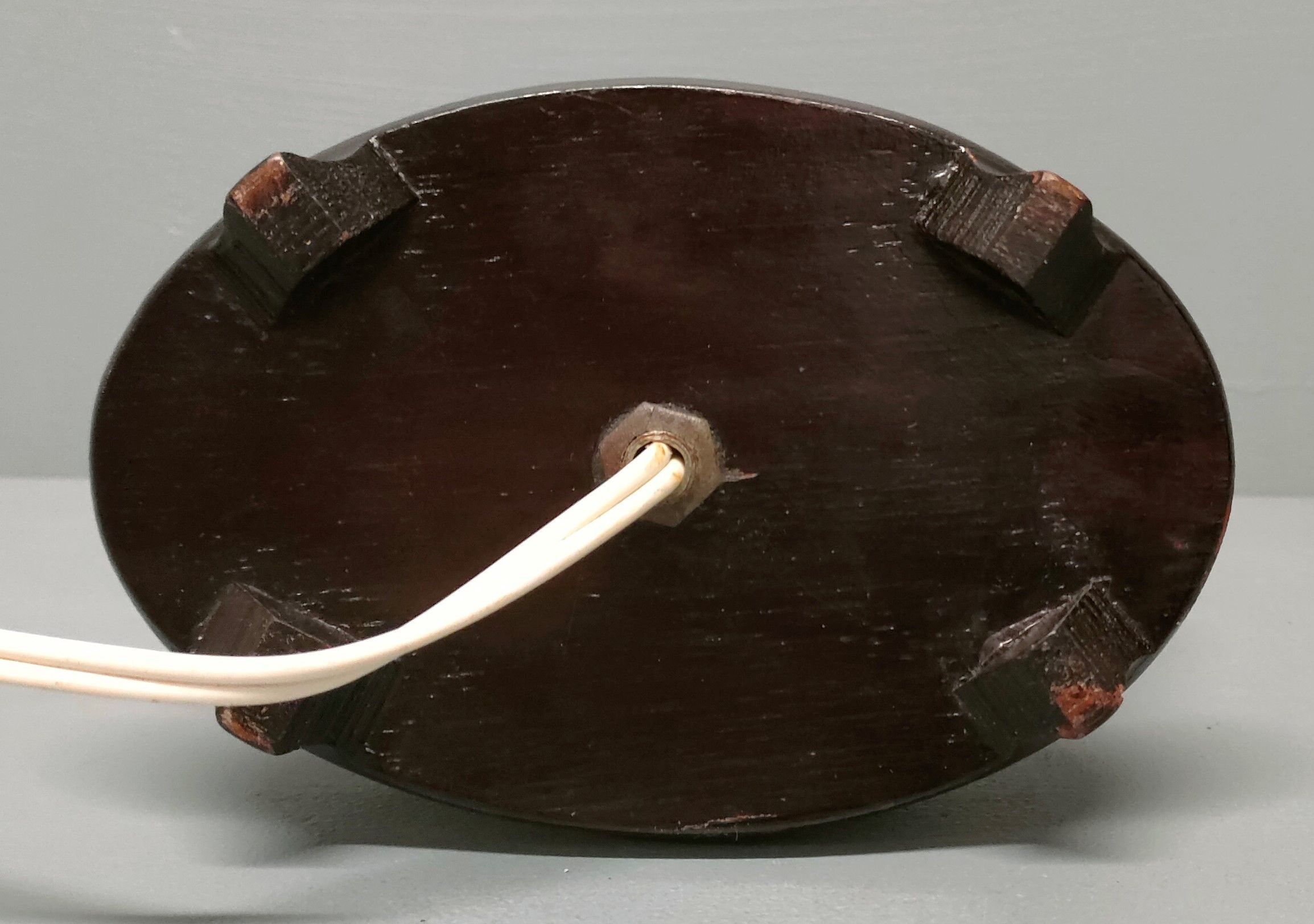 Vintage table lamp duck in pewter and gilded copper, patinated - 70s/80s - France