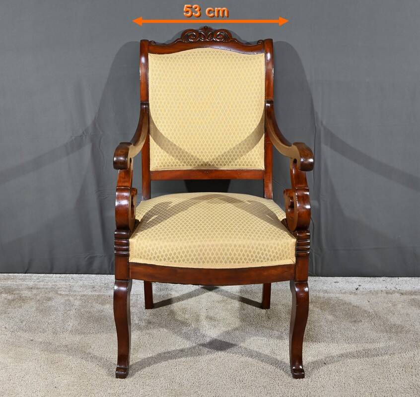 Mahogany Office Armchair, Restoration Period – Early 19th Century