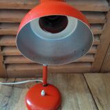 Bedside desk lamp orange red metal