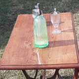 Table de bistrot ancienne dessus bois pieds fonte