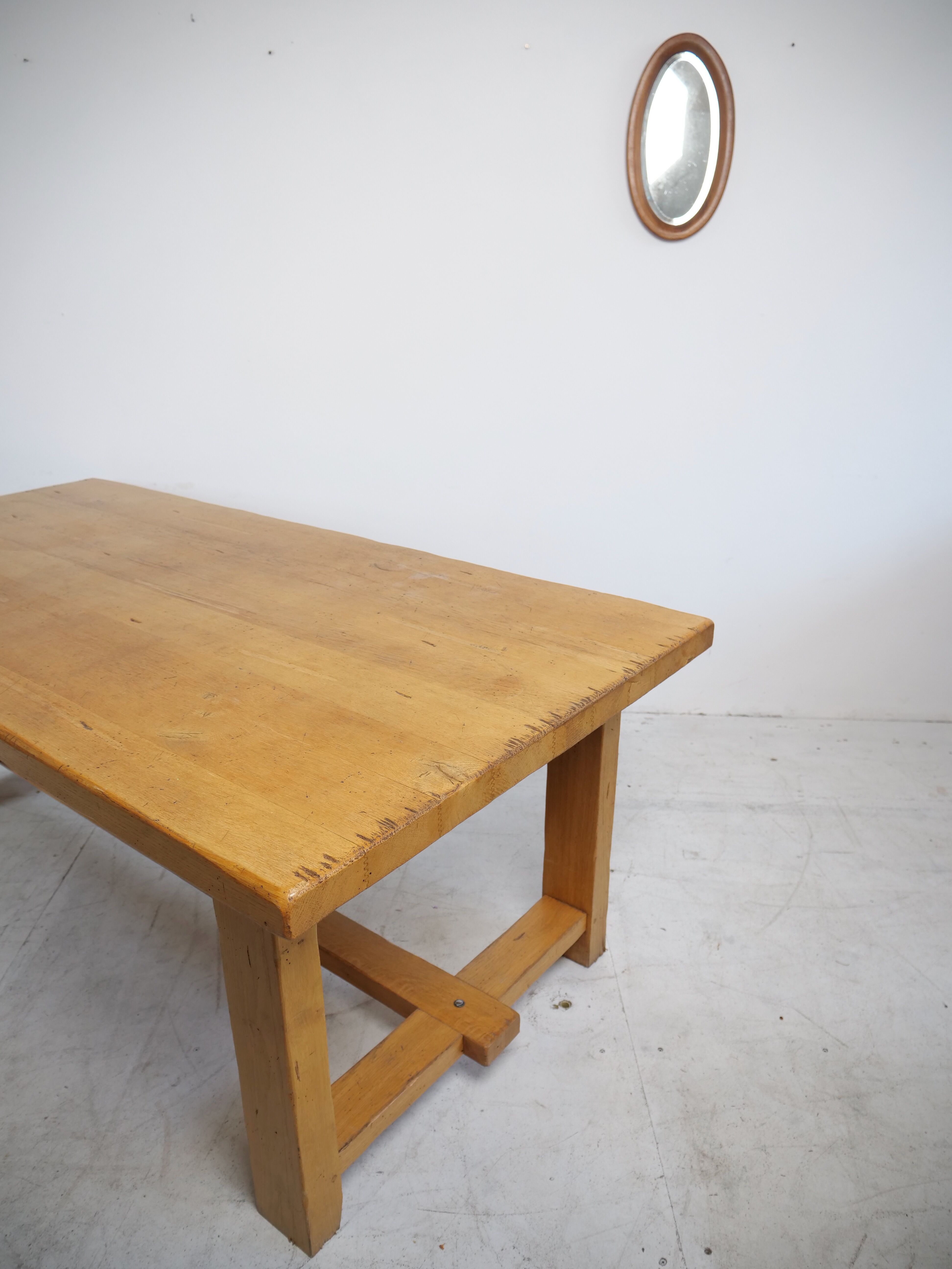 Solid oak farmhouse table