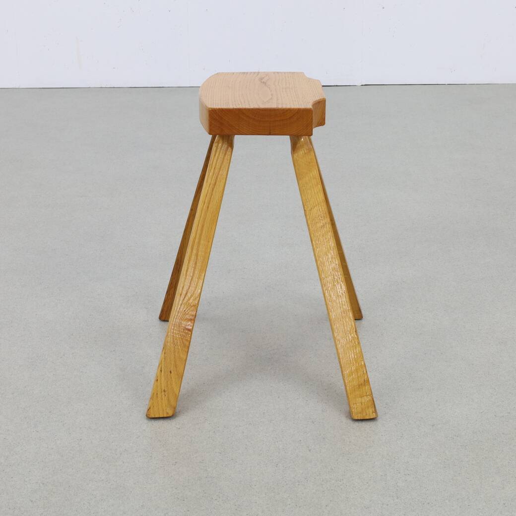 Vintage Low Stool in Wood, 1960s
